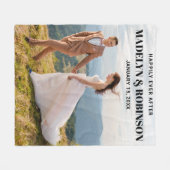 Gepersonaliseerd gelukkig ooit na foto bruiloft gr fleece deken (Voorkant (Horizontaal))