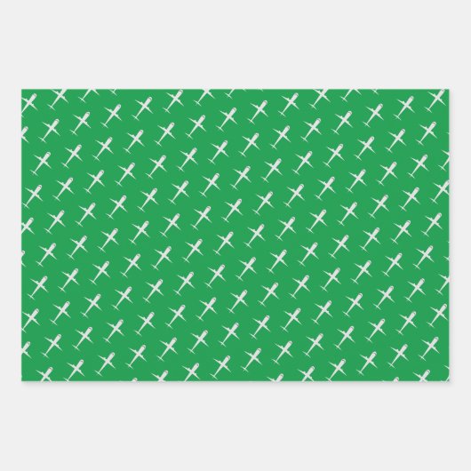 Gepersonaliseerd Gelukkige Verjaardag Vliegtuig Ir Inpakpapier Vel (Voorkant 2)