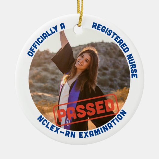 Gepersonaliseerd gepasseerd NCLEX-RN officieel een Keramisch Ornament (Voorkant)