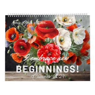 Gepersonaliseerd geschenk, 2 jaar bloemen papaver kalender