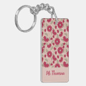 Gepersonaliseerd geschenk van de leraar, roze didi sleutelhanger (Voorkant Links)