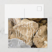 Gepersonaliseerd/gesteente, doorgaan briefkaart (Voorkant / Achterkant)