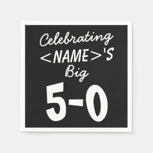 Gepersonaliseerd gevierd 50e verjaardag papier Nap Servetten