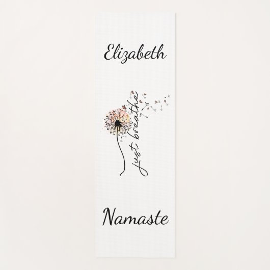 Gepersonaliseerd gewoon Breathe Dandelion Butterfl Yogamat (Voorkant)
