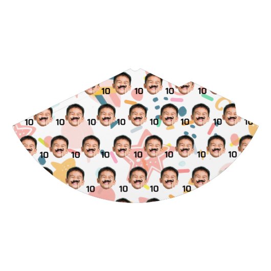 Gepersonaliseerd gezicht 10e 20e 30e 40e verjaarda feesthoedjes (Voorkant)