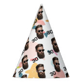 Gepersonaliseerd gezicht 20e 30e 40e 50e verjaarda feesthoedjes (Links)