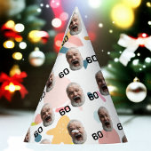 Gepersonaliseerd gezicht 30e 40e 50e 60e verjaarda feesthoedjes