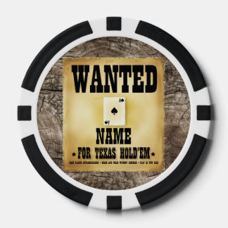 Gepersonaliseerd Gezocht voor Texas Hold'em Poker  Poker Chips