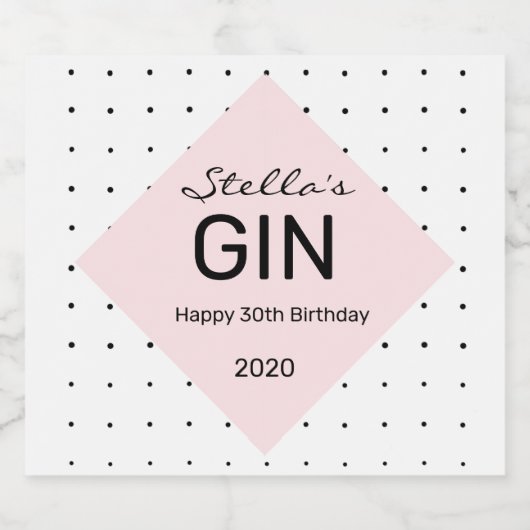 Gepersonaliseerd Gin Flessenetiket Likeurfles Etiket (Enkel label)