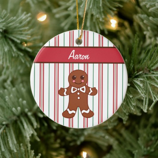 Gepersonaliseerd Gingerbrood Boy Ornament (Boom)