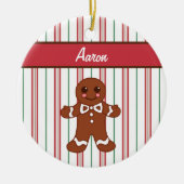 Gepersonaliseerd Gingerbrood Boy Ornament (Voorkant)