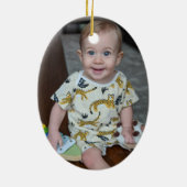 Gepersonaliseerd Gingerbrood House Keramisch Ornament (Achterkant)