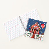 Gepersonaliseerd Gingerbrood House Notitieboek (Binnen)