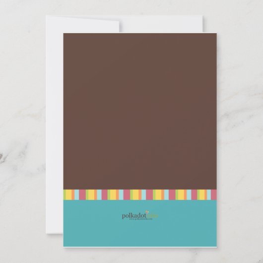 Gepersonaliseerd*Giraffe Uitnodigingskaart Kaart (Achterkant)