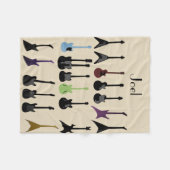 Gepersonaliseerd gitarpringspatroon fleece deken (Voorkant (Horizontaal))