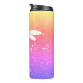 gepersonaliseerd glitter en libellen thermosbeker (Geroteerd rechts)
