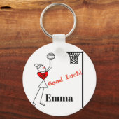 Gepersonaliseerd gok netball sleutelhanger (Voorkant)