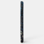 Gepersonaliseerd Gold Blue MARBLE Phone Case Initi (Achterkant/links)