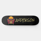 Gepersonaliseerd Golden Skull Skateboard (Horizontaal)