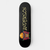 Gepersonaliseerd Golden Skull Skateboard (Voorkant)
