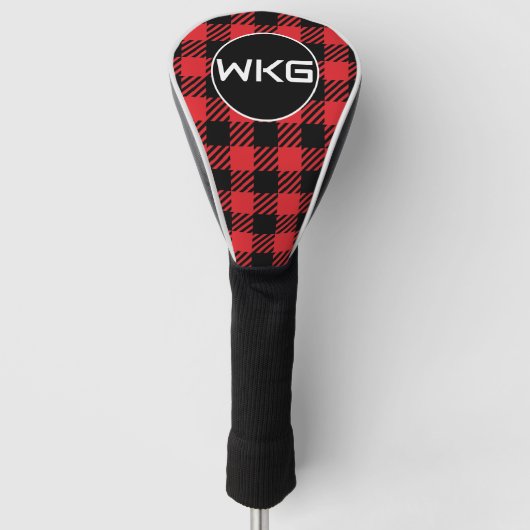 Gepersonaliseerd Golf Club Head Hoesje met Initial Golfheadcover (Voorkant)