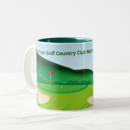 Gepersonaliseerd Golf Coffee-Mok voor vrouwelijke  Tweekleurige Koffiemok