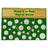 Gepersonaliseerd, Golf Gift Bag, Golf Balls Groot Cadeauzakje (Achterkant)