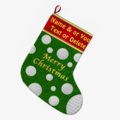 Gepersonaliseerd, Golf-kerststallen voor hem, haar Grote Kerstsok (Voorkant (Hangend))