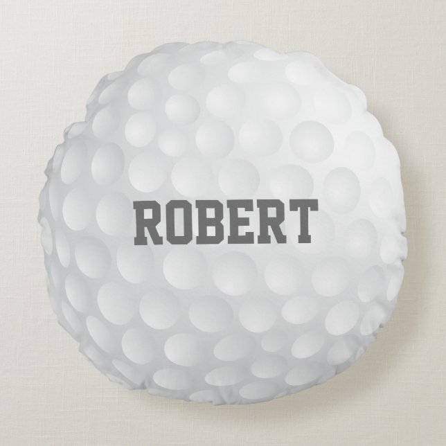 Gepersonaliseerd golfbalkussen rond kussen (Voorkant)