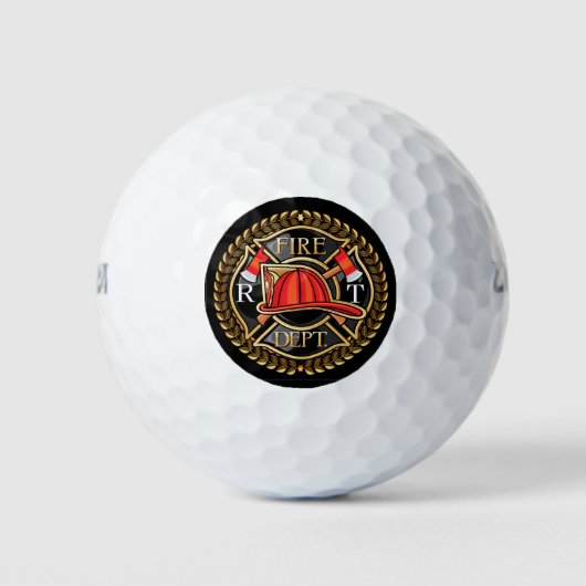 Gepersonaliseerd golfballen voor brandweerlieden (Voorkant)