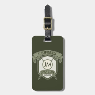 Gepersonaliseerd golfclub monogram ontwerp bagagelabel