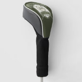 Gepersonaliseerd golfclub monogram ontwerp golfheadcover (Schuin)