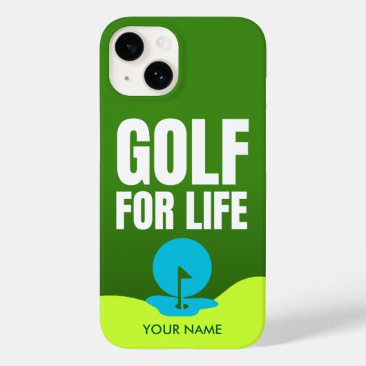 Gepersonaliseerd Golfer iPhone Case (Achterkant)