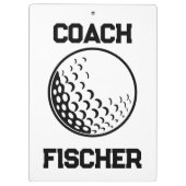 Gepersonaliseerd golfklembord klembord (Achterkant)