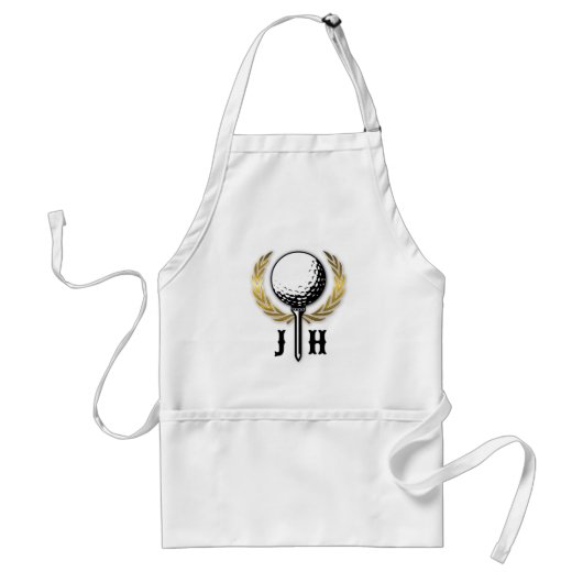 Gepersonaliseerd golfmonogram standaard schort (Voorkant)
