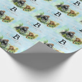 Gepersonaliseerd Gorilla Chimpanzee Oerwoud Monogr Cadeaupapier (Hoek)