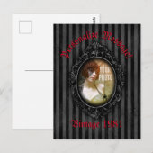 Gepersonaliseerd gotisch Lijst met spin Briefkaart (Voorkant / Achterkant)