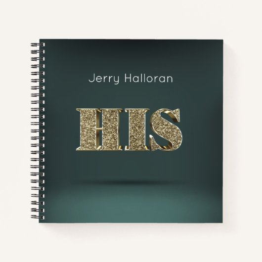 Gepersonaliseerd goud 3D HIS Notitieboek (Voorkant)