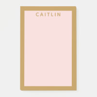 Gepersonaliseerd goud en Blush Pink