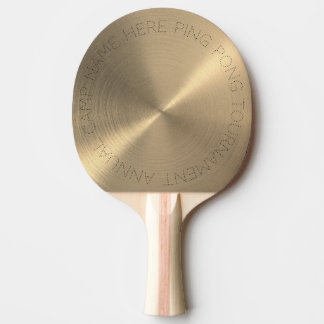 Gepersonaliseerd goud Metallic Tafeltennisbatje