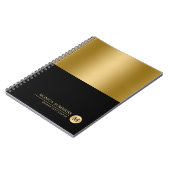 Gepersonaliseerd Goud & Zwart Splits-scherm Notitieboek (Linkerzijde)