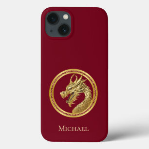 Gepersonaliseerd-gouden draak- iPhone 13 hoesje