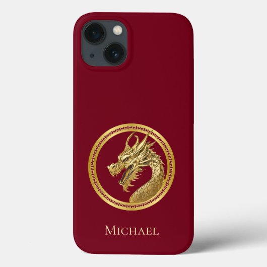 Gepersonaliseerd-gouden draak- Case-Mate iPhone case (Achterkant)