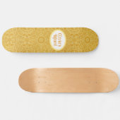 Gepersonaliseerd Gouden Geel Skateboard (Horizontaal)