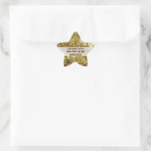 Gepersonaliseerd gouden sequins Star Sticker (Tas)