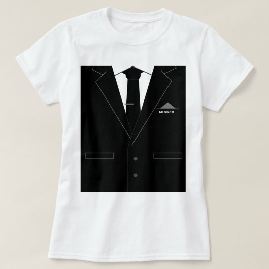 Gepersonaliseerd Grappig T-shirt met Business Suit (Design voorkant)