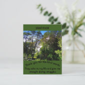 Gepersonaliseerd Gratitude Quote Green Scenery For Bedankkaart (Staand voorkant)