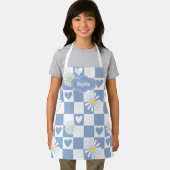 Gepersonaliseerd grijs geruit Schort (Insitu)