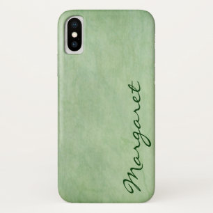 Gepersonaliseerd Gritty Green iPhone X Hoesje
