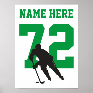 Gepersonaliseerd Groen Aantal van de Speler van de Poster